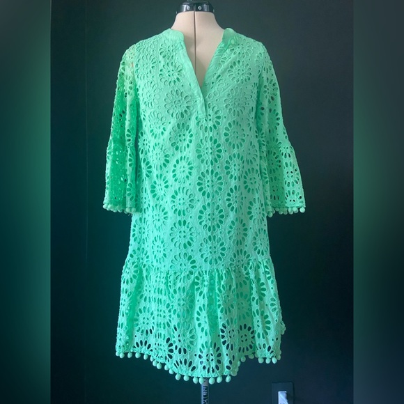 Lilly Pulitzer Green Lace Swim Coverup/dress - Picture 1 of 8